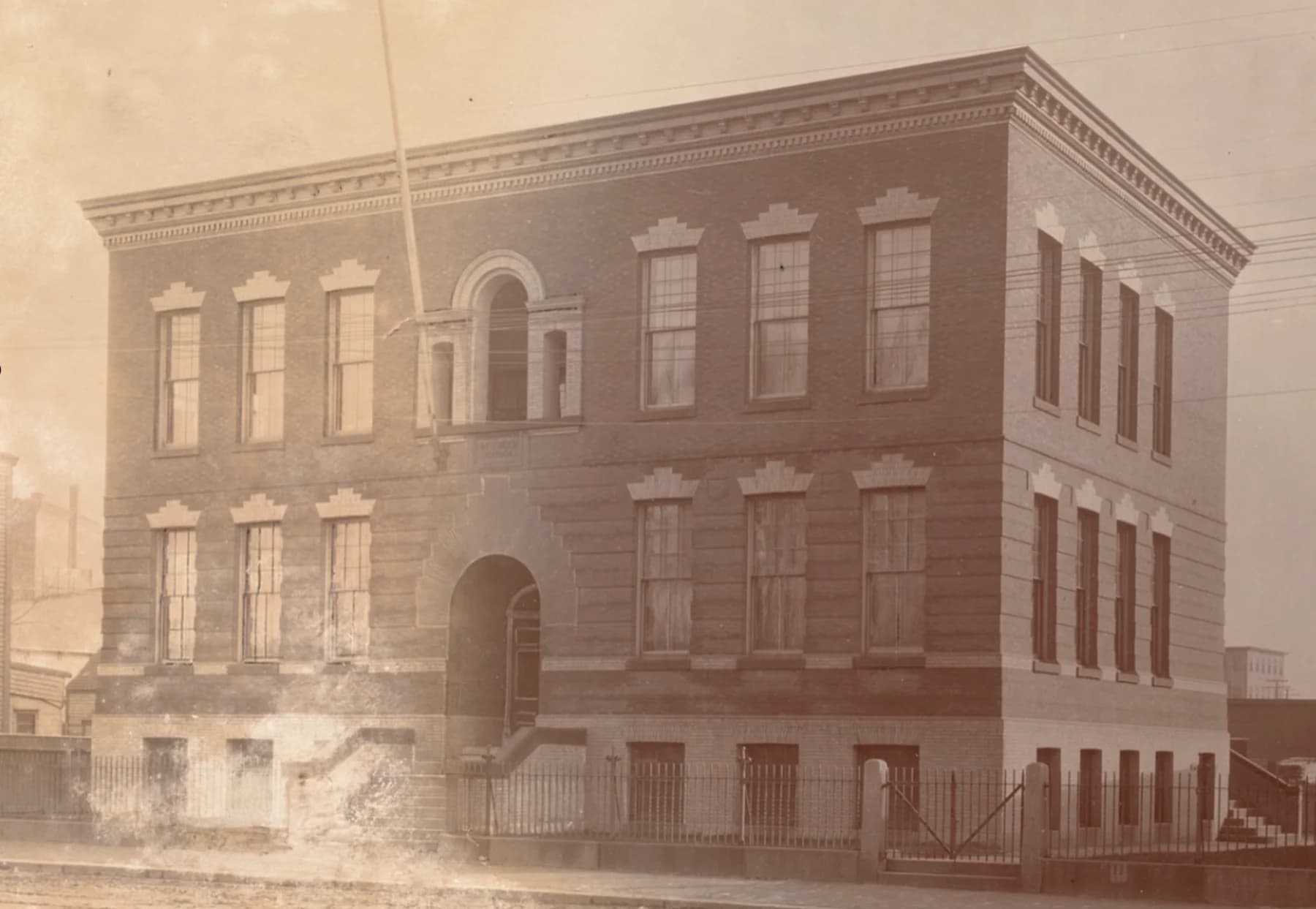 Archival photograph of the former B. F. Tweed School in Charlestown, now home to Maven Bio’s office.